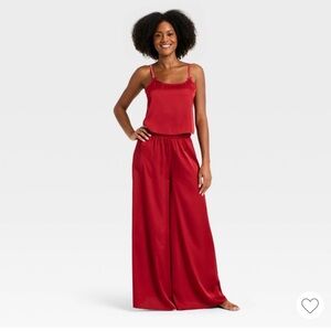 Auden Red Women's satin Pajama Set